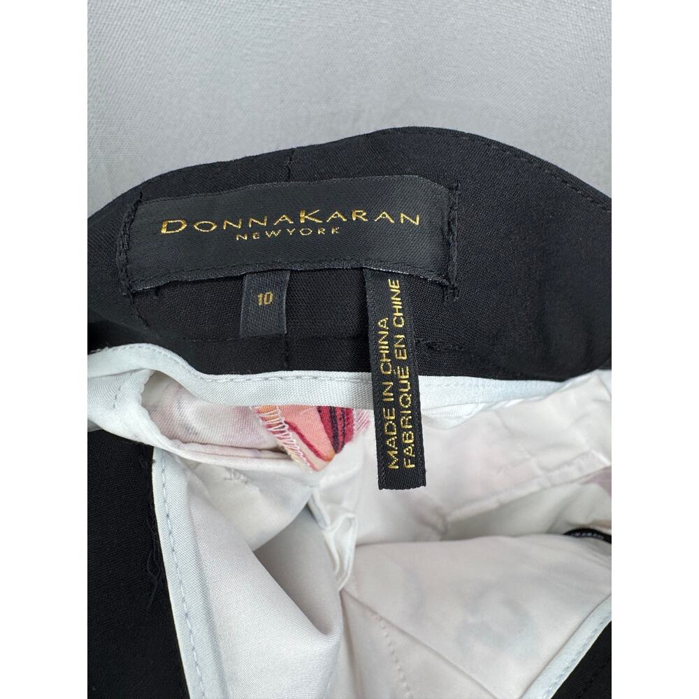 361. Donna Karan New York NWT Abstract Floral Ankle Pants Size 10 - Picture 7 of 8